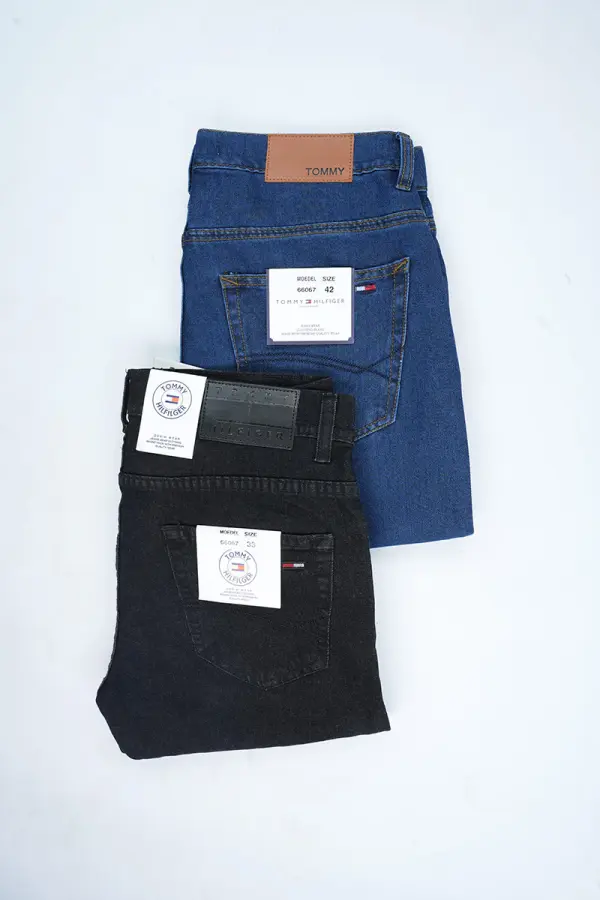 2 Jeans Tommy  Bleu & Noir casual, chics et élégants Ref-GT022NV 
